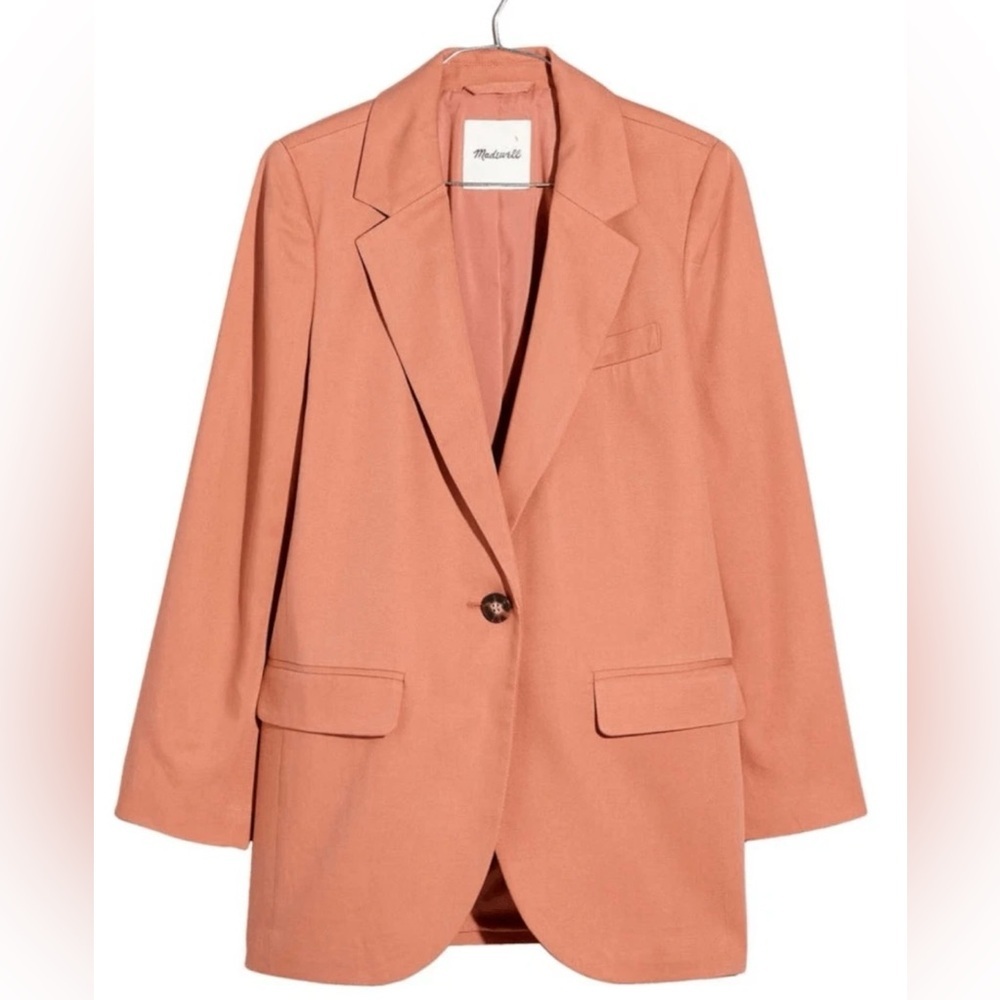 Madewell The Larsen Blazer in Drapeweave Dried Rose Women’s Size Medium